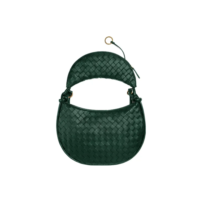 Bottega Veneta Sheepskin Handbag Shoulder Bag Medium Size Women's Emerald-4