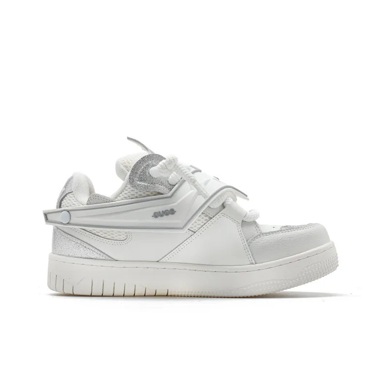 CUCS Wear Resistant Low Top Skateboard Shoes Unisex White-1