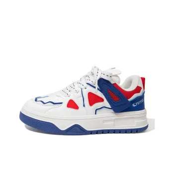 Feiyue High Top Skateboard Shoes Women's White Royal Blue Red