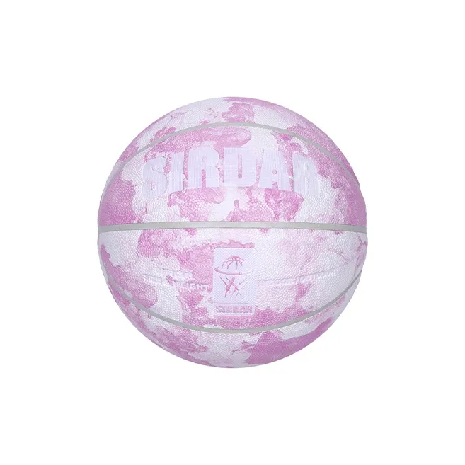 SIRDAR Splash Ink Series PU Basketball Cloud Pink White Size 7 Training Unisex-0