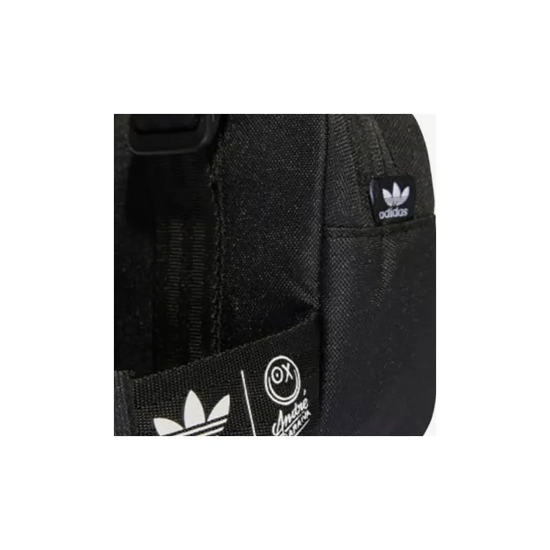 Adidas Originals ANDRÉ Collaboration Recycled Polyester Plain Weave Fabric Fanny Pack Backpack Regular Men's Black-4