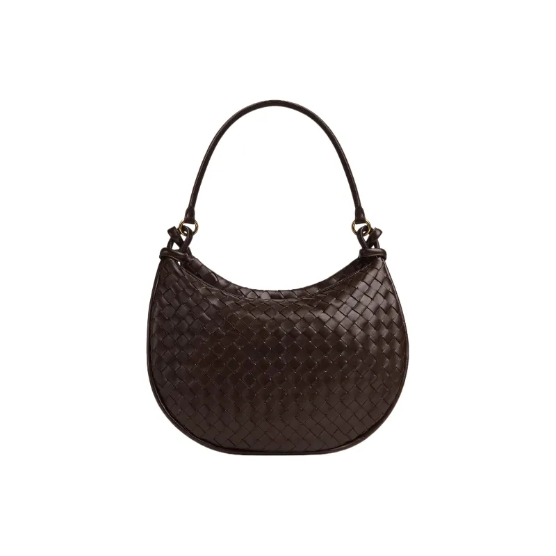 Bottega Veneta Soft Sheepskin Handbag Shoulder Bag Women's Chocolate Brown-2