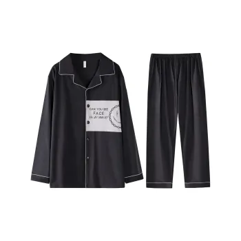 Lan Miao Pajama Set Men's Black