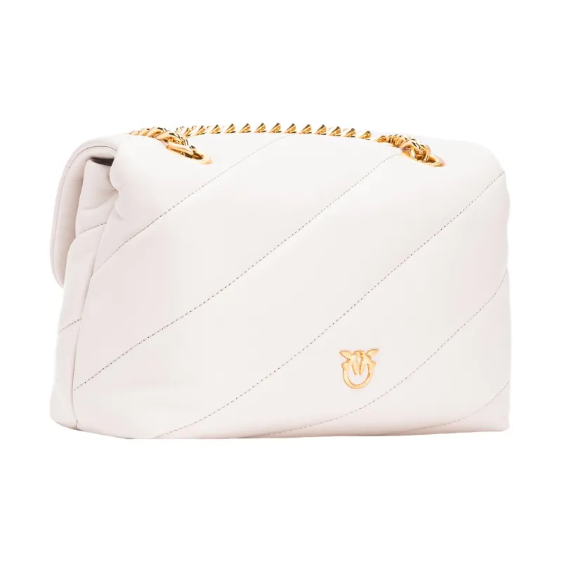 PINKO Sheepskin Pillow Bag Handbag Shoulder Bag Women's Off-White Sandy Beige-2