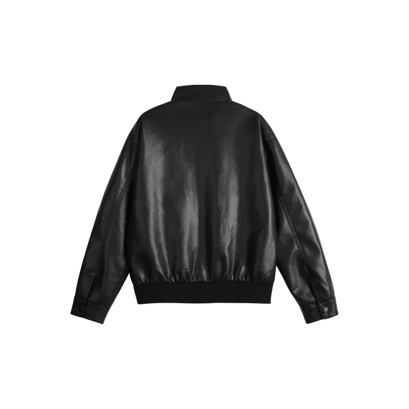33TH Leather Jacket Unisex Black-8
