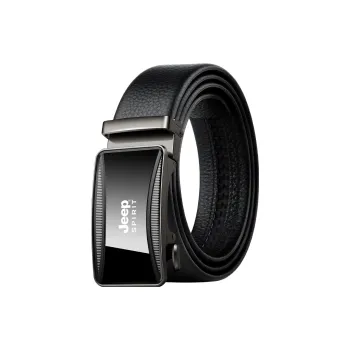 JEEP SPIRIT Automatic Buckle Casual Business Brand Luxury Trendy Ins Cow Leather Leather Belts Men's Width  3.5cm