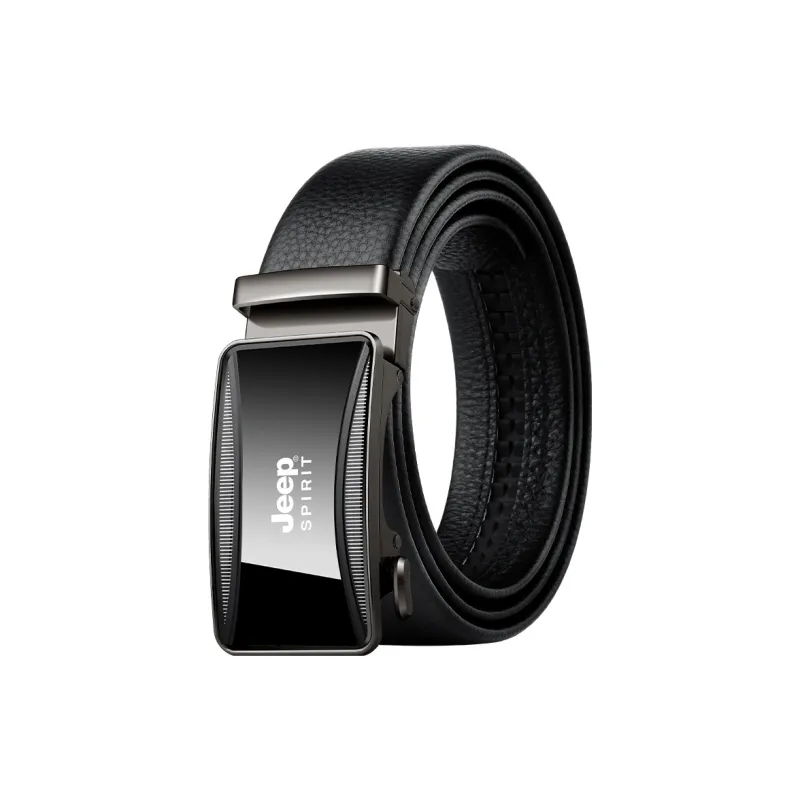 JEEP SPIRIT Automatic Buckle Casual Business Brand Luxury Trendy Ins Cow Leather Leather Belts Men's Width  3.5cm-0