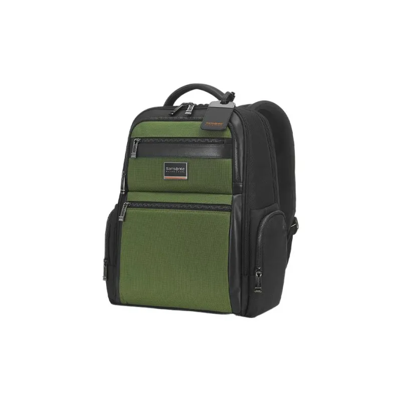 SAMSONITE Nylon With Cow Leather Backpack Regular Men's Dark Green-1