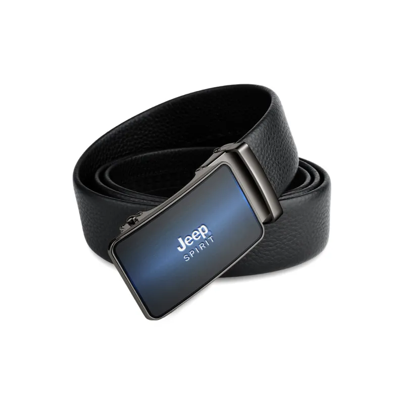 JEEP SPIRIT Automatic Buckle Business Youth Cow Leather Leather Belts Men's Width 3.5CM-3