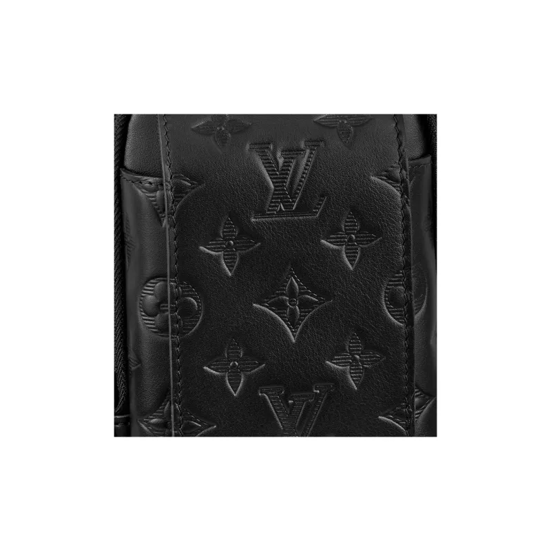 LOUIS VUITTON Cow Leather Cell Phone Pouch Regular Men's Black-4