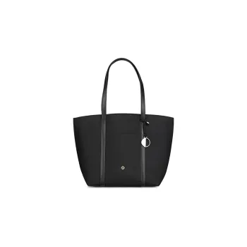 SAMSONITE Microfiber Synthetic Leather Tote Bag, Shopping Bag, Shoulder Bag, Handbag Regular Women's Black