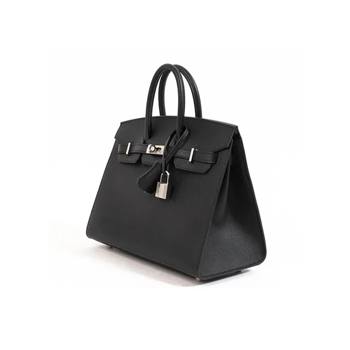 HERMES Birkin Epsom Leather Birkin Bag Handbag Women's Noir Black-3