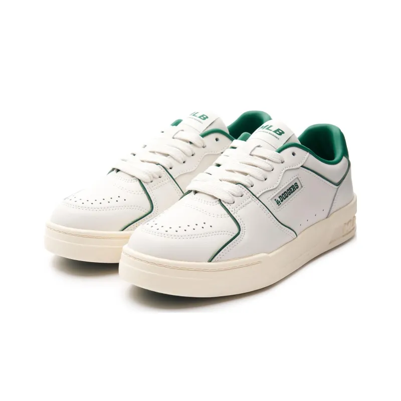 MLB Hofer Coverage Abrasion Resistant Low Top Skateboard Shoes Unisex Green White-2