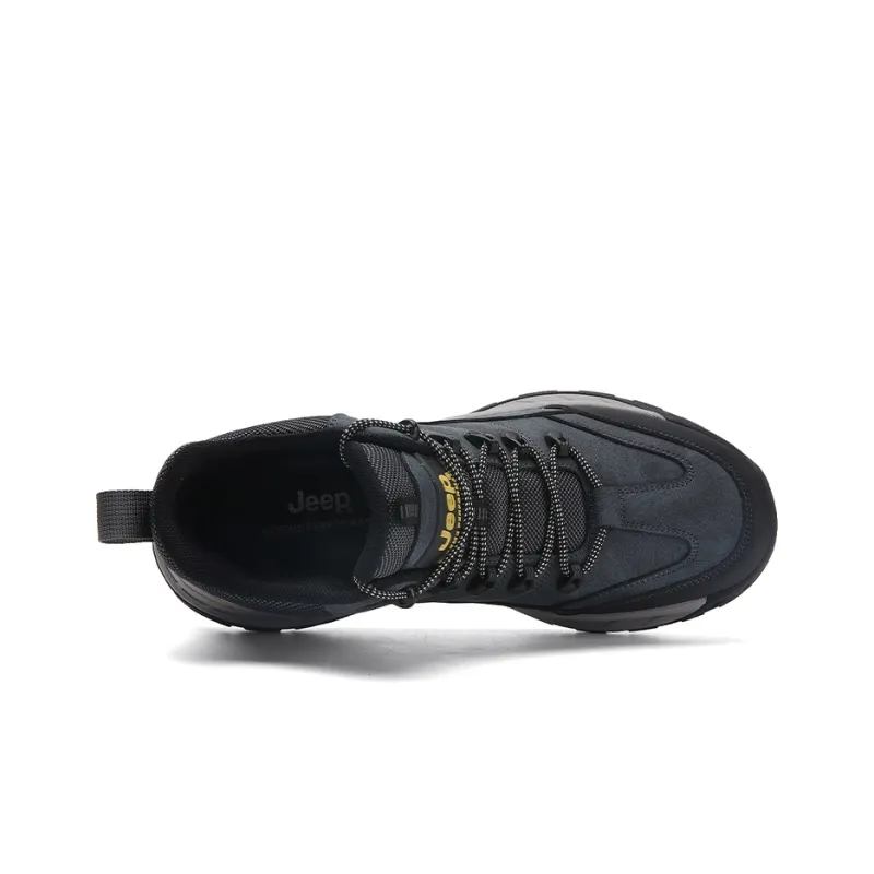 Jeep Hiking / Trekking Shoes Men Mid Top Black Gray-3