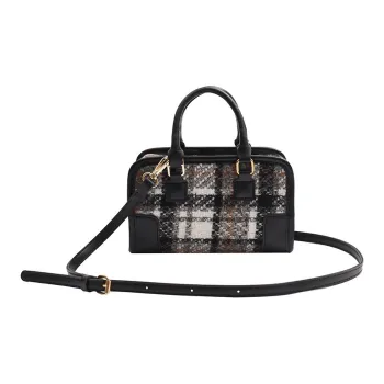 NOMK Woolen Small Square Bag, Shoulder Bag, Crossbody Bag, Handbag Regular Women's Black/Coffee/Khaki/Brown