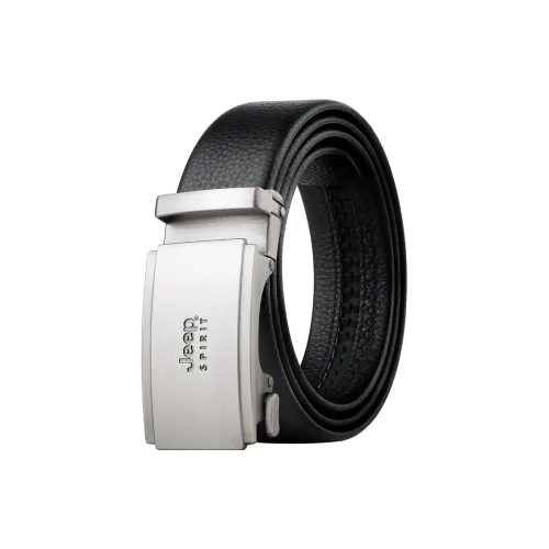 JEEP SPIRIT Automatic Buckle Business-Trendy For Young People Cow Leather Leather Belts Men's Width: 3.5cm