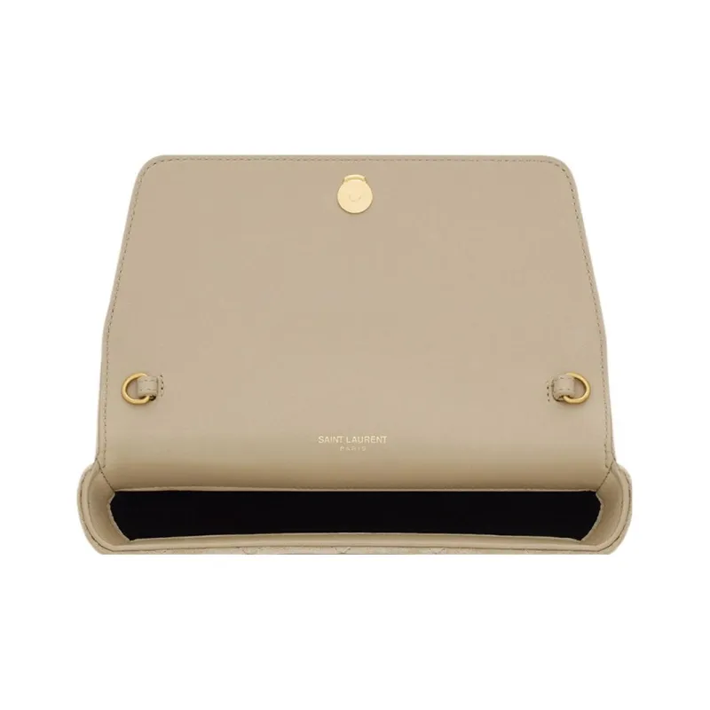 SAINT LAURENT GABY Suede Shoulder Bag Crossbody Bag Regular Women's Matte Gold-5