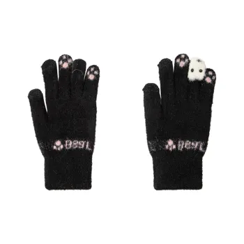 BAIJUAN Acrylic Knit Gloves Women's