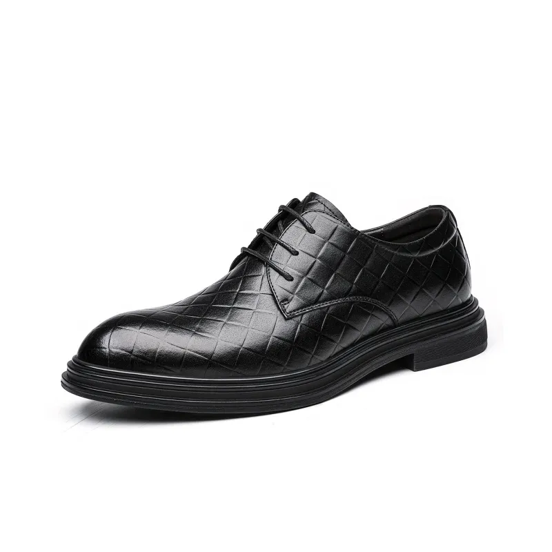 CHINT Dress Shoes Men Low Top Black-1