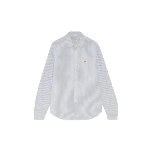 Maison Kitsune Shirts Men Blue