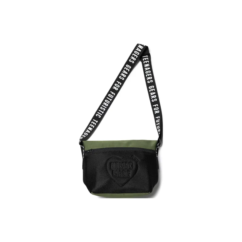 HUMAN MADE Polyester Messenger Bag, Crossbody Bag, Shoulder Bag Medium Size Unisex Olive Umber-1