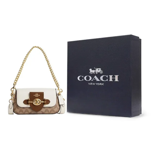 COACH Brie Cow Leather Handbag, Shoulder Bag, Crossbody Bag Small Size Women's Khaki/Brown-8