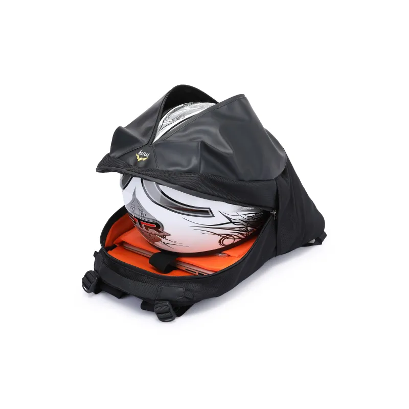 TANGCOOL Oxford Helmet Bag Backpack Regular Unisex Black-4