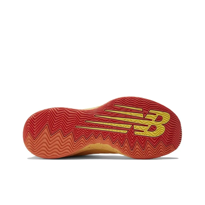 New Balance Hesi Slip Resistant Low Top Vintage Basketball Shoes Men's Orange Yellow-5