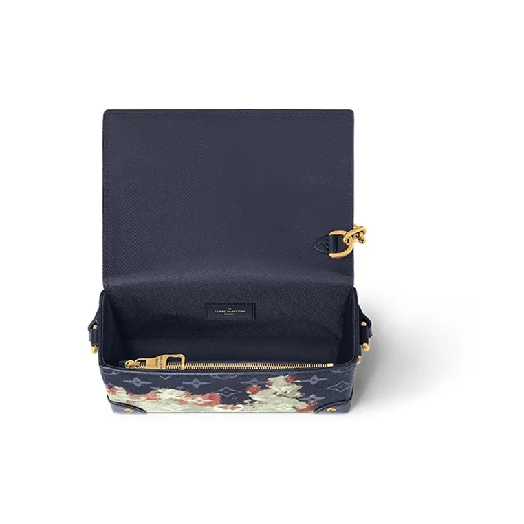 LOUIS VUITTON Steamer Monogram Coated Canvas Small Box Shoulder Bag Crossbody Bag Regular Men's Ink Blue-3