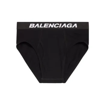 Balenciaga Racer Logo Waistband Briefs 'Black'