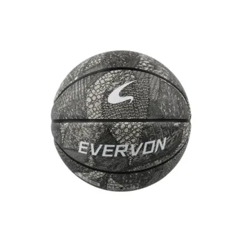 EVERVON Size 7 Ball Indoor And Outdoor All Training And Competition Basketball PU Black Gray