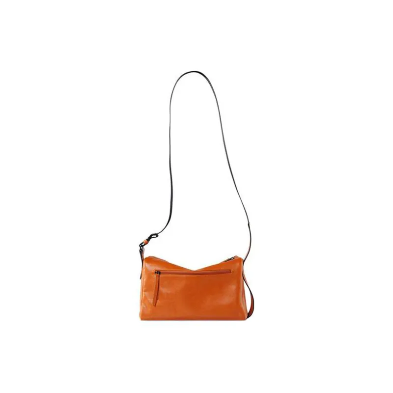 SAMSONITE Cow Leather Shoulder Bag Crossbody Bag Regular Women's Orange-3