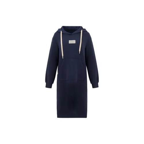 BASIC HOUSE Long-Sleeved Dresses Women's Navy Blue