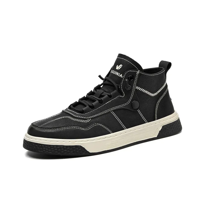 Rich Birds Mid Top Skateboard Shoes Men's Black-1