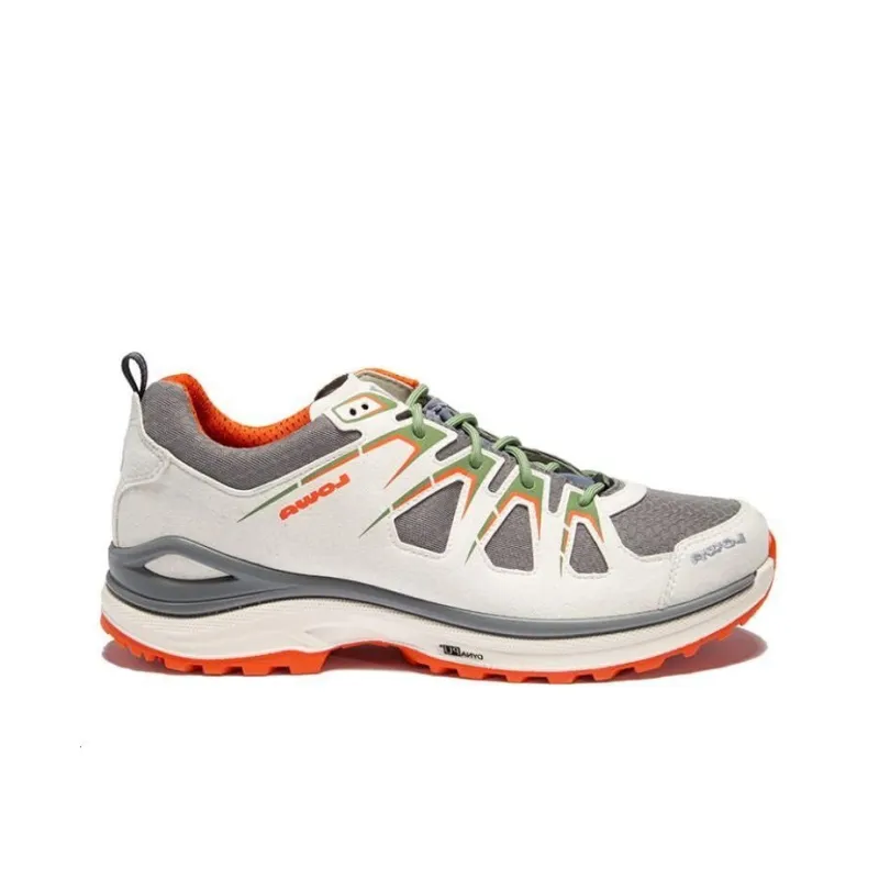 Lowa INNOX EVO GTX Cushioning Wear-Resistant Low-Top Outdoor Shoes Men's Gray Red-1