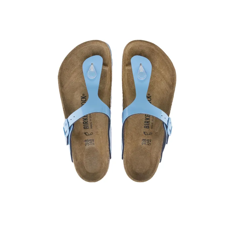 Birkenstock Gizeh Flip Flops Women's Blue Narrow Fit-3