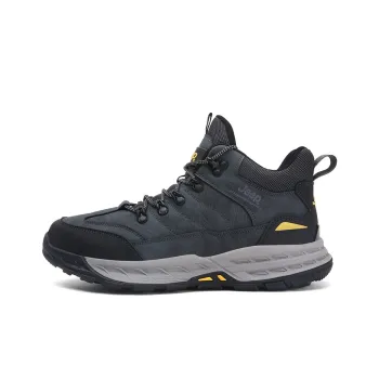 Jeep Hiking / Trekking Shoes Men Mid Top Black Gray