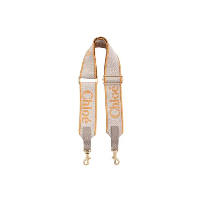 Chloe Canvas Blended With Polyester Bag Straps Women's Honey Gold-0