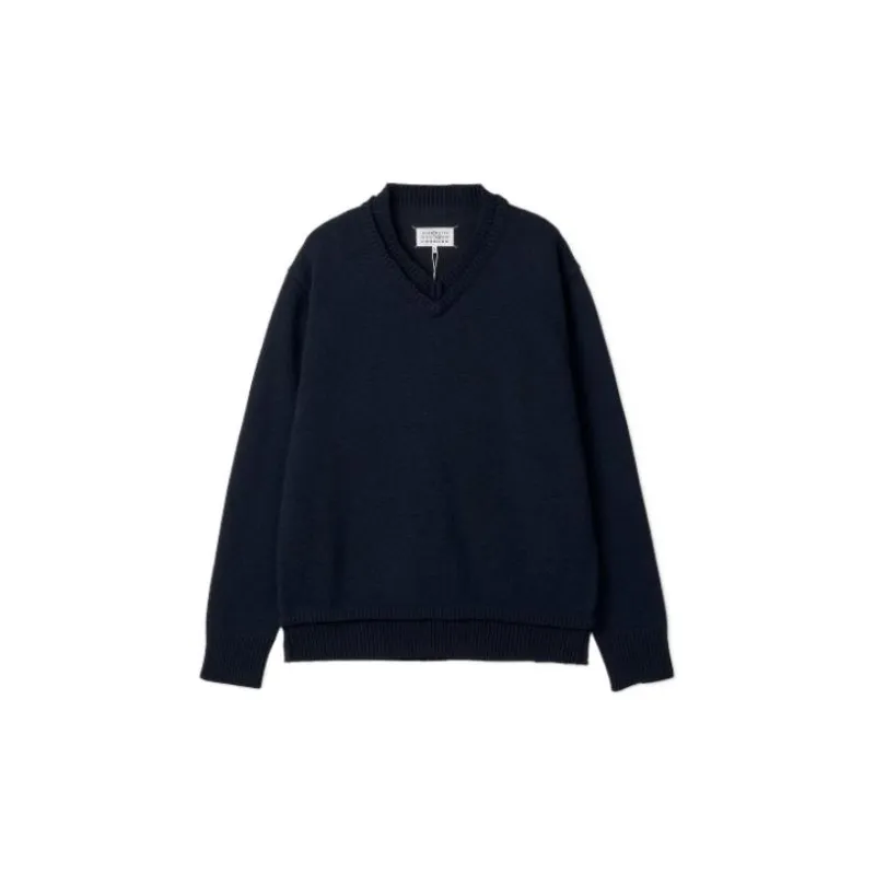 Maison Margiela Four Stitch V Neck Jumper-0