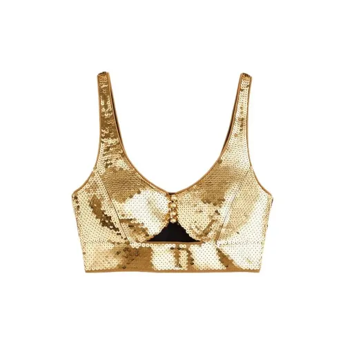 H&M X Rabanne Co-brand Tank Tops Women's Gold