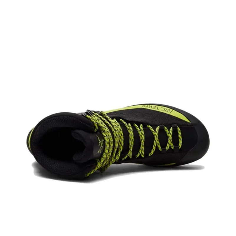 Arcteryx ACRUX LT Cushioning Wear-Resistant High-Top Outdoor Shoes Unisex Black Green-2