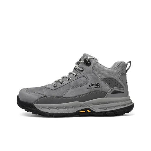 Jeep Cushioning Anti team And Wear Resistant Coverage nebula Mid Top Outdoor Shoes Men's Gray