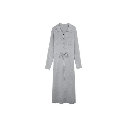 3COLOUR Long-Sleeved Dresses Women's Gray