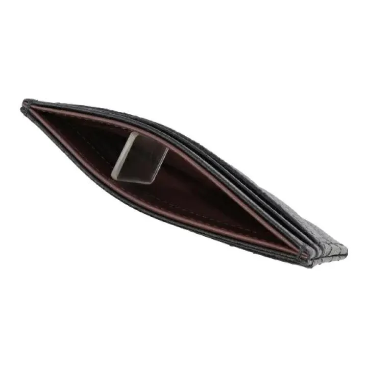 CHANEL Grain Calfskin Card Holder Women's Black-4