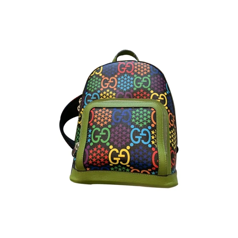 GUCCI Canvas With Leather Kids' Backpack Backpack Women's Multicolor Color Blocking-1