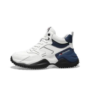 KOLUMB High Top Casual Shoes Men's White Blue