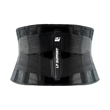 LP SUPPORT Back Support Braces Breathable Protective Compression Black/Gray Polyamide Elastane Polyester Unisex