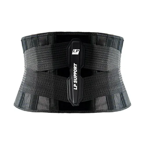 LP SUPPORT Back Support Braces Breathable Protective Compression Black/Gray Polyamide Elastane Polyester Unisex
