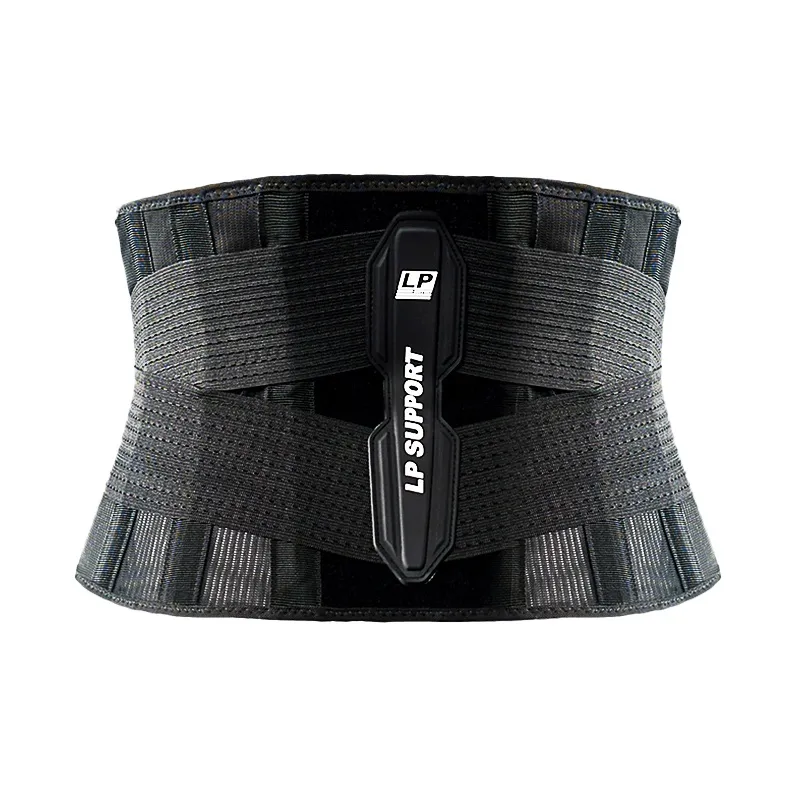 LP SUPPORT Back Support Braces Breathable Protective Compression Black/Gray Polyamide Elastane Polyester Unisex-0