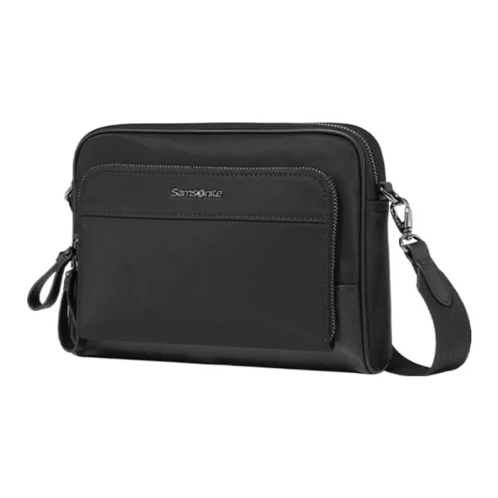 SAMSONITE Nylon Square Bag, Shoulder Bag, Crossbody Bag Regular Men's Black-1
